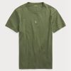 Camisetas Ralph Lauren de cuello redondo, personalizadas y ajustadas, en color oliva para hombre Camisetas Ralph Lauren de cuello redondo, personalizadas y ajustadas, en color oliva para hombre