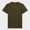 Camisetas Ralph Lauren de cuello redondo, personalizadas y ajustadas, en color oliva para hombre Camisetas Ralph Lauren de cuello redondo, personalizadas y ajustadas, en color oliva para hombre