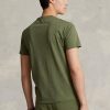 Camisetas Ralph Lauren de cuello redondo, personalizadas y ajustadas, en color oliva para hombre Camisetas Ralph Lauren de cuello redondo, personalizadas y ajustadas, en color oliva para hombre