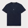 Camisetas Ralph Lauren de cuello redondo, personalizadas y ajustadas, para hombre, color azul marino
