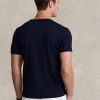 Camisetas Ralph Lauren de cuello redondo, personalizadas y ajustadas, para hombre, color azul marino
