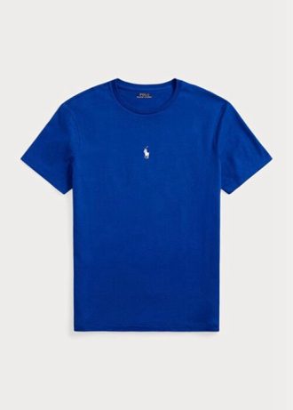 Camisetas Ralph Lauren de cuello redondo, personalizadas y entalladas, en azul marino para hombre Camisetas Ralph Lauren de cuello redondo, personalizadas y entalladas, en azul marino para hombre