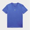 Camisetas Ralph Lauren de cuello redondo, personalizadas y entalladas, en azul marino para hombre