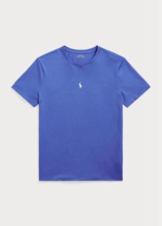 Camisetas Ralph Lauren de cuello redondo, personalizadas y entalladas, en azul marino para hombre Camisetas Ralph Lauren de cuello redondo, personalizadas y entalladas, en azul marino para hombre