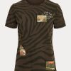 Camisetas Ralph Lauren de jersey con estampado de cebra para mujer en color oliva Camisetas Ralph Lauren de jersey con estampado de cebra para mujer en color oliva
