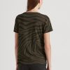 Camisetas Ralph Lauren de jersey con estampado de cebra para mujer en color oliva Camisetas Ralph Lauren de jersey con estampado de cebra para mujer en color oliva