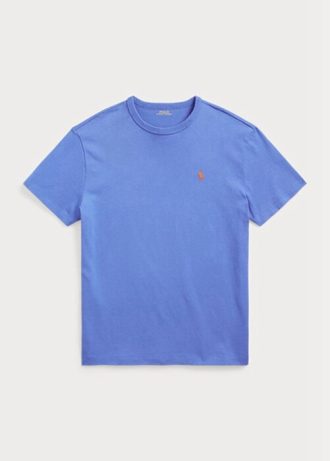 Camisetas Ralph Lauren de jersey grueso de corte clásico en azul para hombre Camisetas Ralph Lauren de jersey grueso de corte clásico en azul para hombre