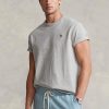Camisetas Ralph Lauren de jersey grueso de corte clásico en gris para hombre Camisetas Ralph Lauren de jersey grueso de corte clásico en gris para hombre