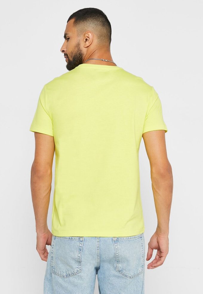 Camisetas Ralph Lauren Essential de cuello redondo amarillas para hombre