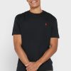 Camisetas Ralph Lauren Essential de cuello redondo negras para hombre
