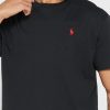 Camisetas Ralph Lauren Essential de cuello redondo negras para hombre