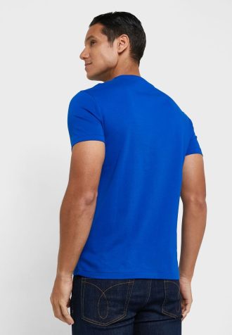Camisetas Ralph Lauren Essential de cuello redondo para hombre en azul Camisetas Ralph Lauren Essential de cuello redondo para hombre en azul