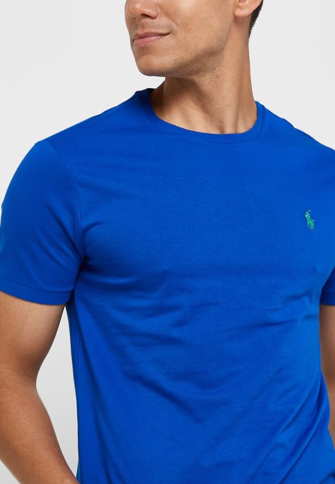 Camisetas Ralph Lauren Essential de cuello redondo para hombre en azul Camisetas Ralph Lauren Essential de cuello redondo para hombre en azul