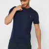 Camisetas Ralph Lauren Essential de cuello redondo para hombre en azul marino