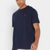 Camisetas Ralph Lauren Essential de cuello redondo para hombre en azul marino