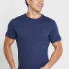 Camisetas Ralph Lauren Essential de cuello redondo para hombre en azul marino