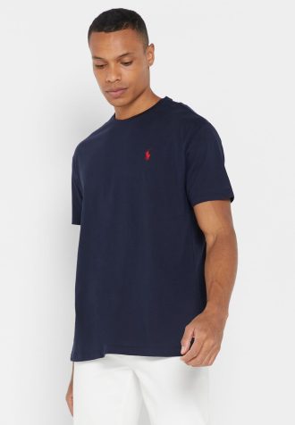 Camisetas Ralph Lauren Essential de cuello redondo para hombre en azul marino Camisetas Ralph Lauren Essential de cuello redondo para hombre en azul marino