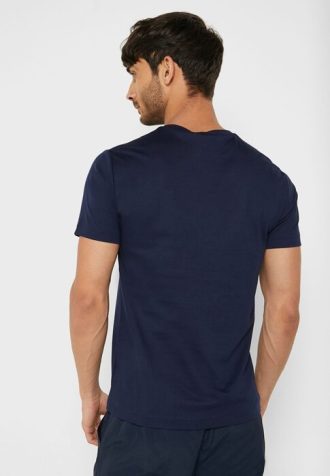 Camisetas Ralph Lauren Essential de cuello redondo para hombre en azul marino Camisetas Ralph Lauren Essential de cuello redondo para hombre en azul marino