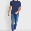 Camisetas Ralph Lauren Essential de cuello redondo para hombre en azul marino