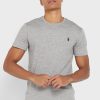 Camisetas Ralph Lauren Essential de cuello redondo para hombre en gris
