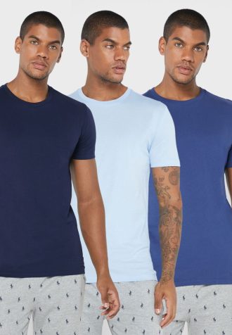 Camisetas Ralph Lauren multicolores de cuello redondo para hombre (paquete de 3) Camisetas Ralph Lauren multicolores de cuello redondo para hombre (paquete de 3)