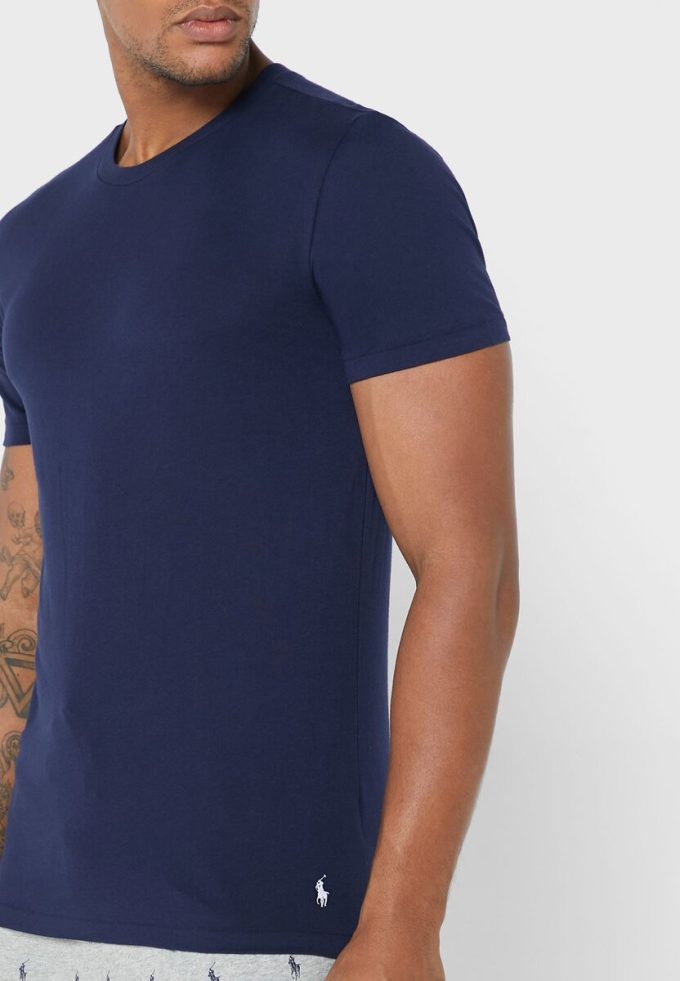 Camisetas Ralph Lauren multicolores de cuello redondo para hombre (paquete de 3)