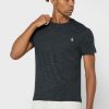 Camisetas Ralph Lauren negras de cuello redondo con logo en el pecho para hombre Camisetas Ralph Lauren negras de cuello redondo con logo en el pecho para hombre