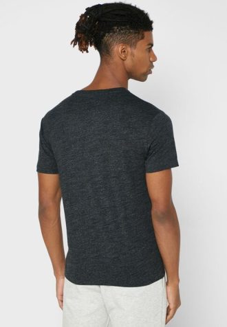 Camisetas Ralph Lauren negras de cuello redondo con logo en el pecho para hombre Camisetas Ralph Lauren negras de cuello redondo con logo en el pecho para hombre