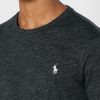 Camisetas Ralph Lauren negras de cuello redondo con logo en el pecho para hombre Camisetas Ralph Lauren negras de cuello redondo con logo en el pecho para hombre
