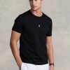 Camisetas Ralph Lauren negras de cuello redondo y corte entallado para hombre