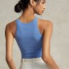 Camisetas sin mangas de cachemira Ralph Lauren azules para mujer Camisetas sin mangas de cachemira Ralph Lauren azules para mujer