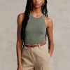 Camisetas sin mangas de cachemira Ralph Lauren verdes para mujer Camisetas sin mangas de cachemira Ralph Lauren verdes para mujer