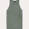 Camisetas sin mangas de cachemira Ralph Lauren verdes para mujer Camisetas sin mangas de cachemira Ralph Lauren verdes para mujer