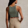 Camisetas sin mangas de cachemira Ralph Lauren verdes para mujer Camisetas sin mangas de cachemira Ralph Lauren verdes para mujer