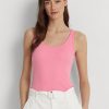 Camisetas sin mangas de mezcla de algodón Ralph Lauren para mujer en color rosa Camisetas sin mangas de mezcla de algodón Ralph Lauren para mujer en color rosa