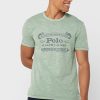 Camisetas verdes de cuello redondo con el logotipo de Ralph Lauren para hombre Camisetas verdes de cuello redondo con el logotipo de Ralph Lauren para hombre