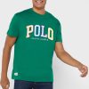 Camisetas verdes de cuello redondo con el logotipo de Ralph Lauren para hombre Camisetas verdes de cuello redondo con el logotipo de Ralph Lauren para hombre