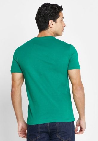 Camisetas verdes de cuello redondo con el logotipo de Ralph Lauren para hombre Camisetas verdes de cuello redondo con el logotipo de Ralph Lauren para hombre