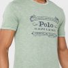 Camisetas verdes de cuello redondo con el logotipo de Ralph Lauren para hombre Camisetas verdes de cuello redondo con el logotipo de Ralph Lauren para hombre