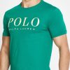 Camisetas verdes de cuello redondo con el logotipo de Ralph Lauren para hombre Camisetas verdes de cuello redondo con el logotipo de Ralph Lauren para hombre