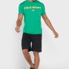 Camisetas verdes de cuello redondo con el logotipo de Ralph Lauren para hombre