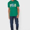 Camisetas verdes de cuello redondo con el logotipo de Ralph Lauren para hombre Camisetas verdes de cuello redondo con el logotipo de Ralph Lauren para hombre