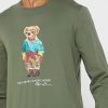 Camisetas verdes de cuello redondo con gráficos de Ralph Lauren para hombre Camisetas verdes de cuello redondo con gráficos de Ralph Lauren para hombre