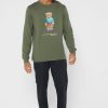 Camisetas verdes de cuello redondo con gráficos de Ralph Lauren para hombre Camisetas verdes de cuello redondo con gráficos de Ralph Lauren para hombre