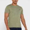 Camisetas verdes de cuello redondo con logo en el pecho de Ralph Lauren para hombre