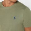 Camisetas verdes de cuello redondo con logo en el pecho de Ralph Lauren para hombre