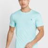 Camisetas verdes de cuello redondo Ralph Lauren Essential para hombre