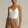 Camisola de seda Ralph Lauren color crema para mujer Camisola de seda Ralph Lauren color crema para mujer