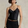 Camisola de seda Ralph Lauren negra para mujer Camisola de seda Ralph Lauren negra para mujer