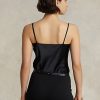 Camisola de seda Ralph Lauren negra para mujer Camisola de seda Ralph Lauren negra para mujer